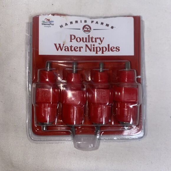 Poultry Water Nipples System Duck Chicken Hen Screw-In Style Harris Farms 4 - Picture 1 of 3